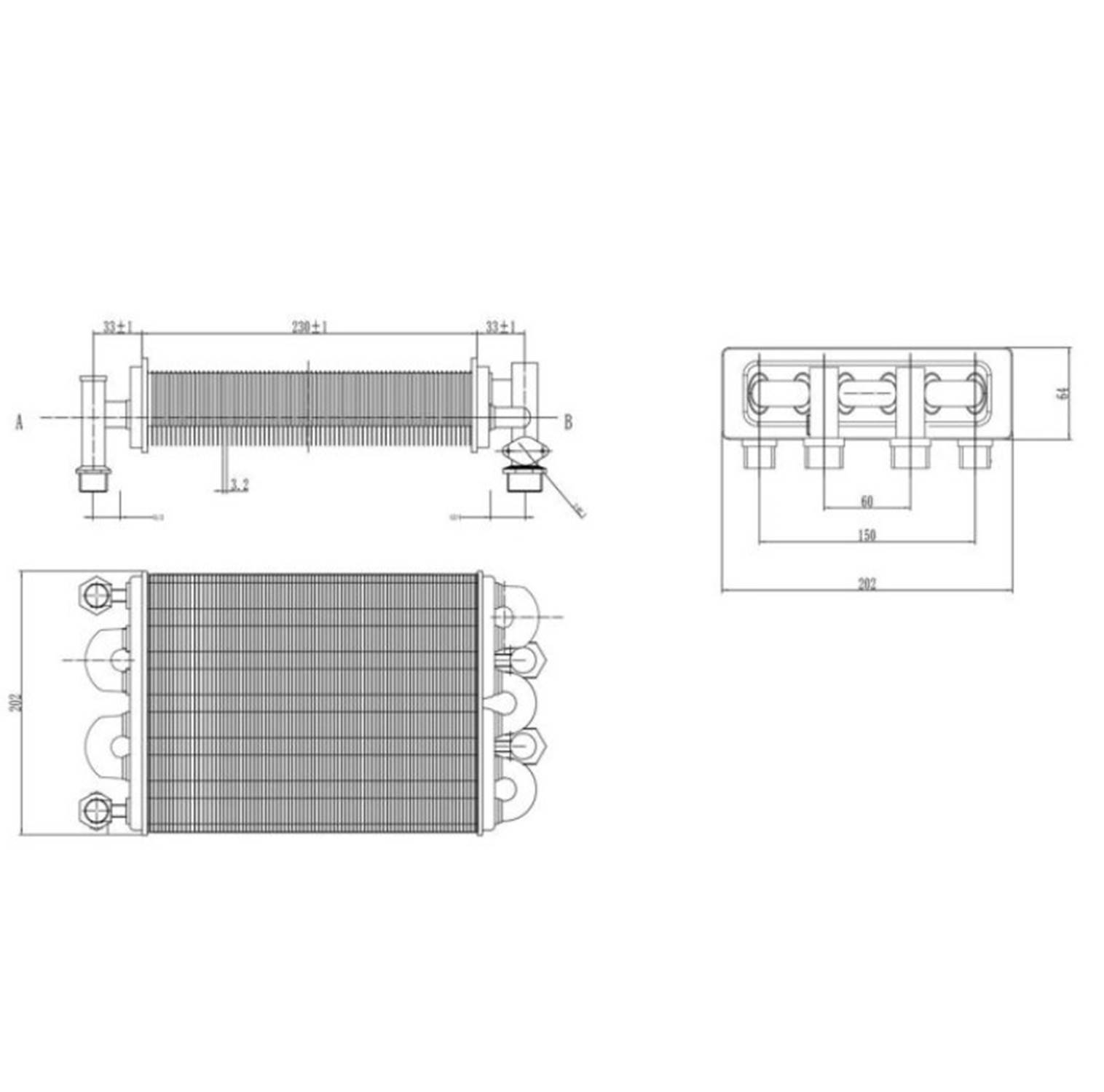 Ferroli Domiproject F24 Kombi Ana Eşanjör 225 mm 11288342900