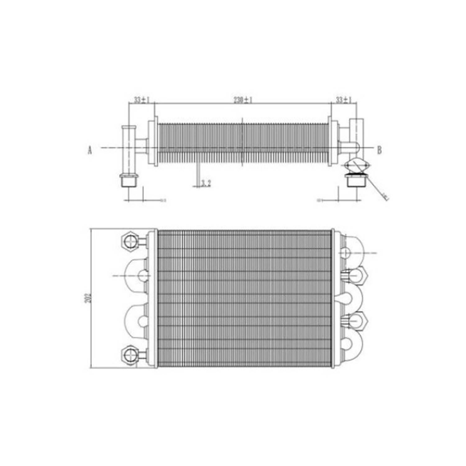 Ferroli Domiproject F24 Kombi Ana Eşanjör 225 mm 11288342900