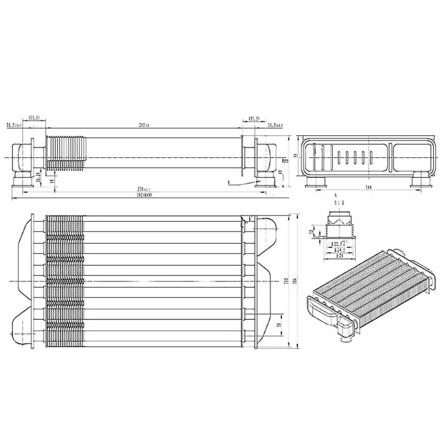 Baymak Baxi Luna Kombi Ana Eşanjör 295 mm 11288343300