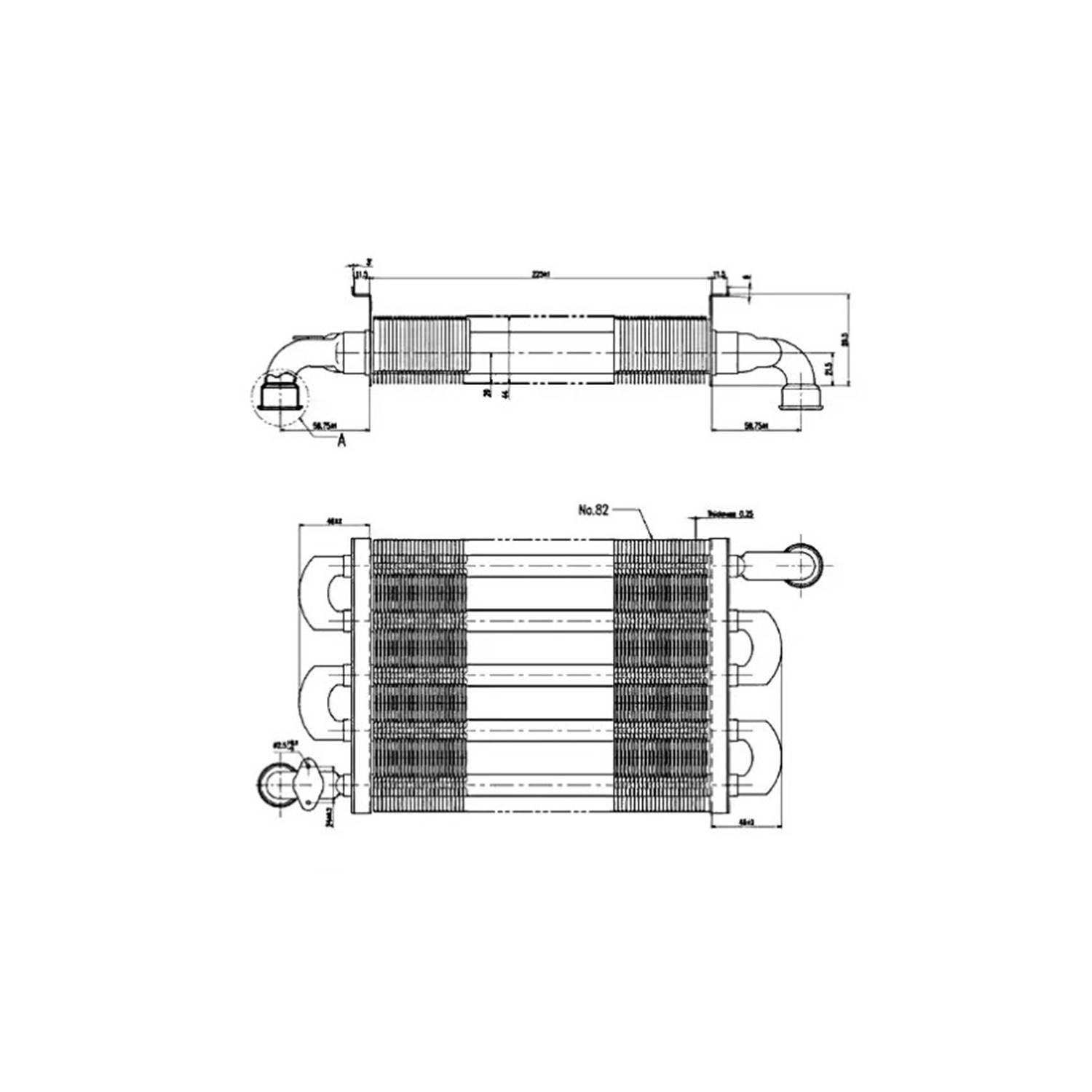 Baxi Eco 5 Eco Clasic Eco Nova Kombi Ana Eşanjör 225 mm 11288344550